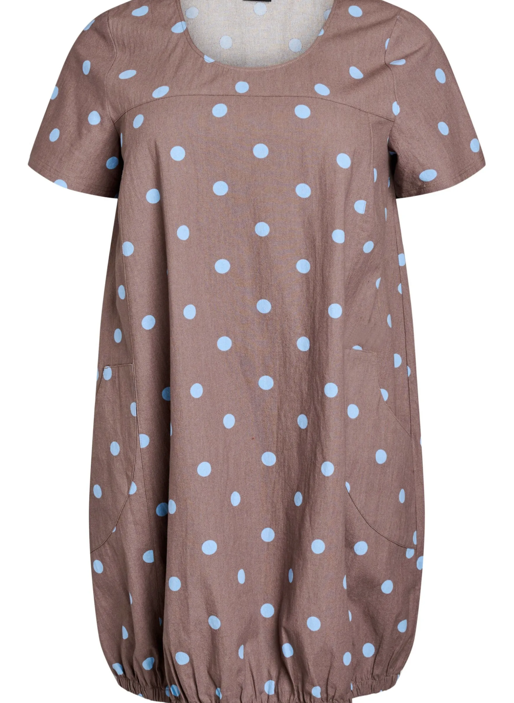 Kurzärmliges Baumwollkleid mit Aufdruck