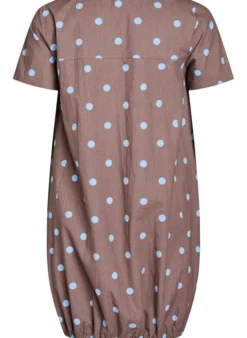 Kurzärmliges Baumwollkleid mit Aufdruck
