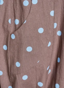 Kurzärmliges Baumwollkleid mit Aufdruck