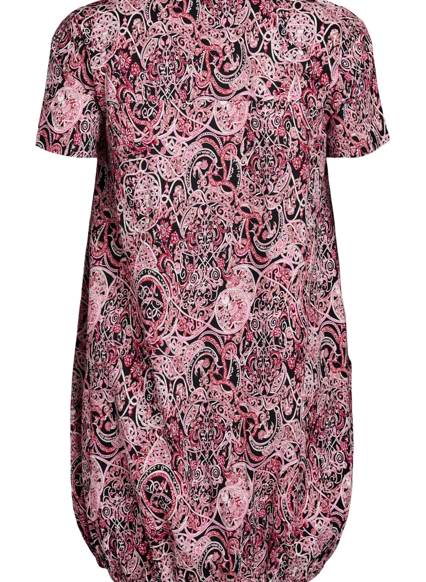 Kurzärmliges Baumwollkleid mit Aufdruck