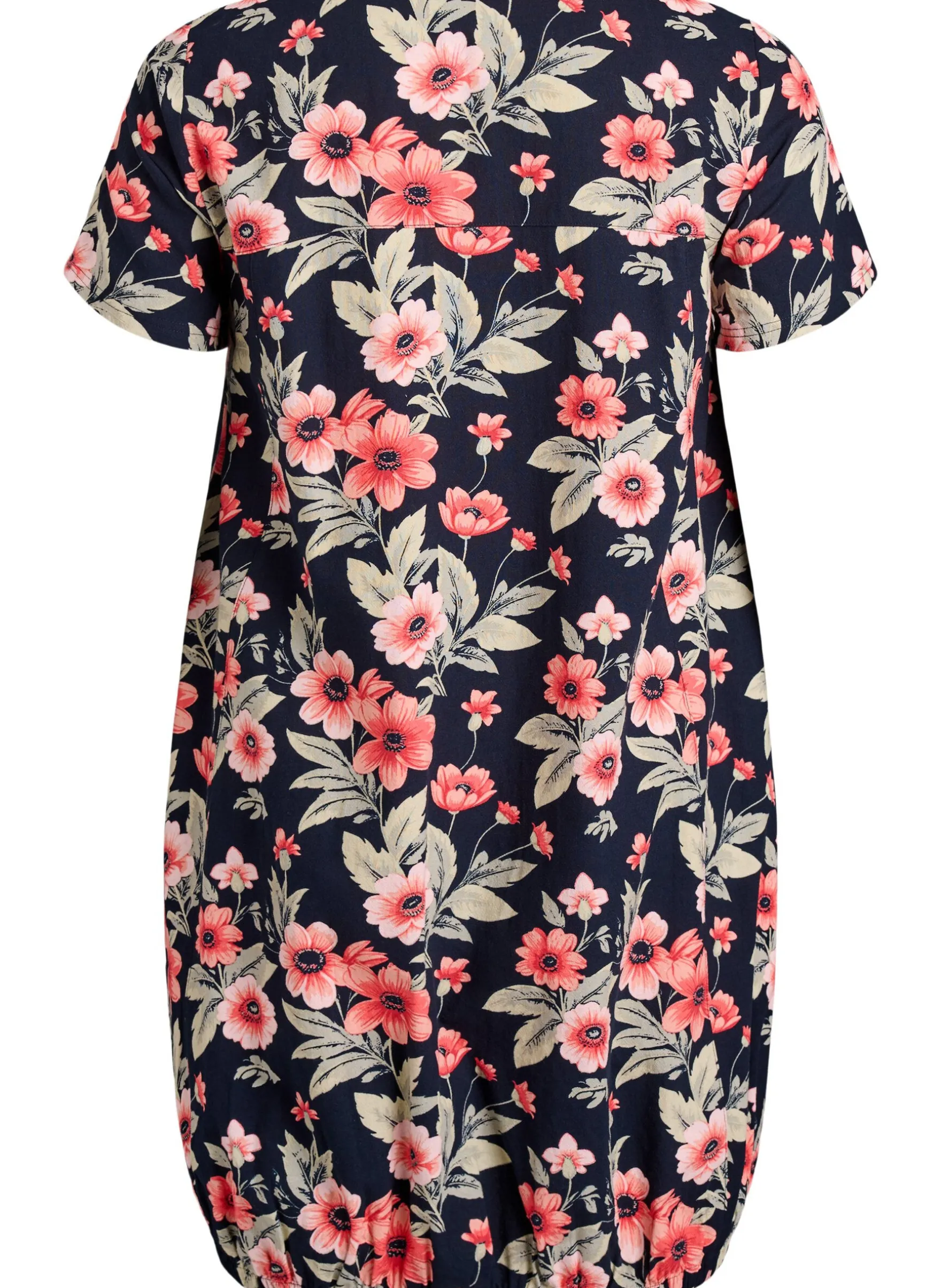 Kurzärmliges Baumwollkleid mit Print