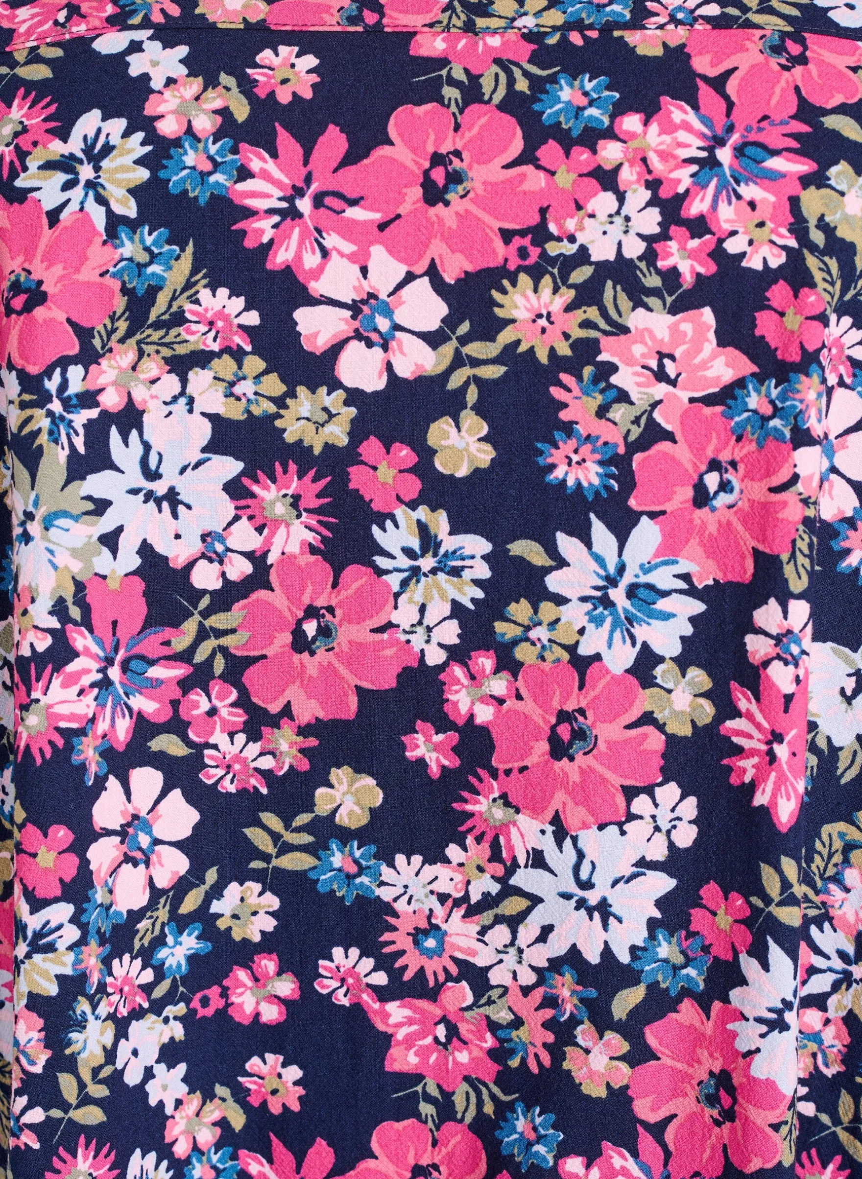 Kurzärmliges Baumwollkleid mit Print