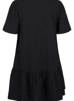 Kurzärmliges Kleid aus Baumwolle mit A-Linien-Schnitt