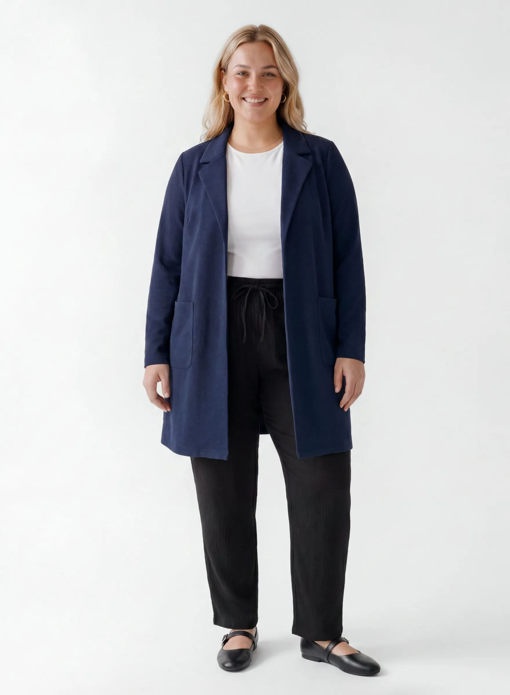 Lange Blazer mit Taschen