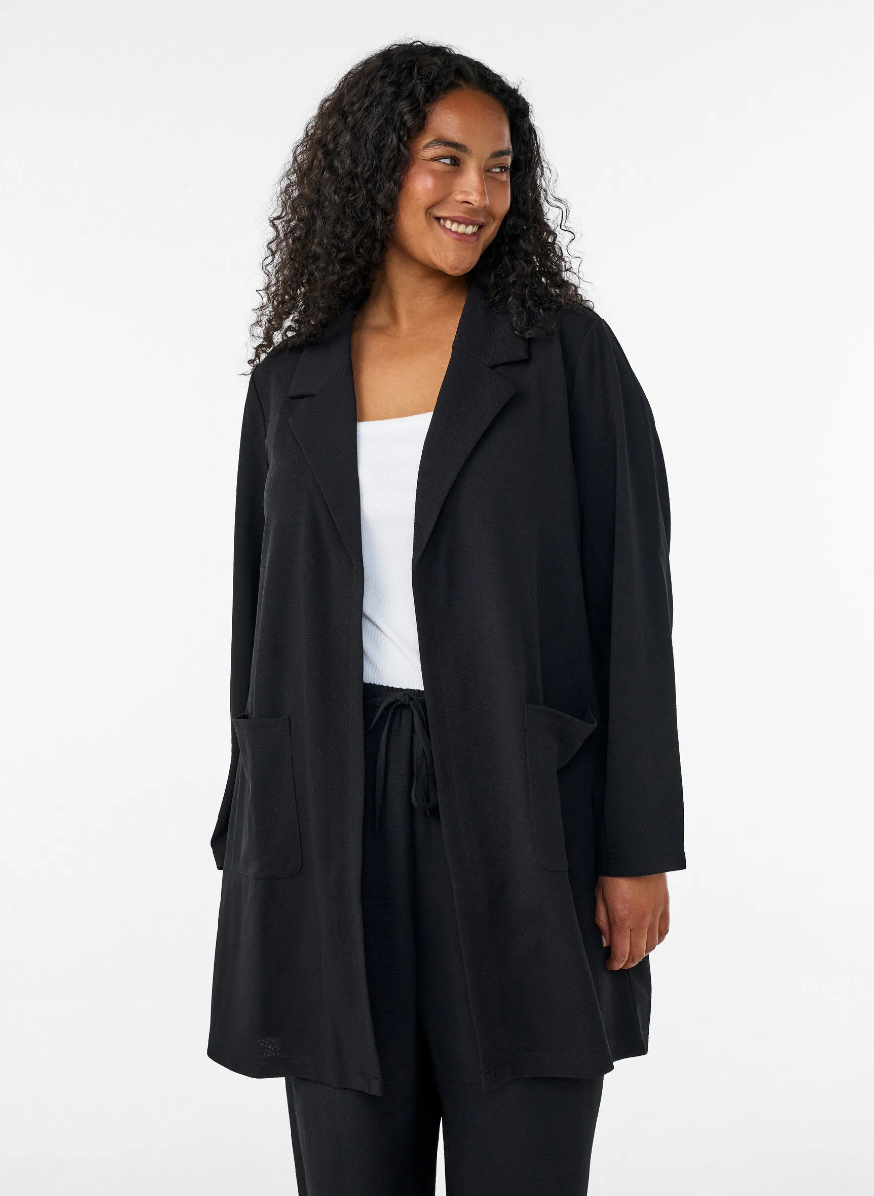 Lange Blazer mit Taschen