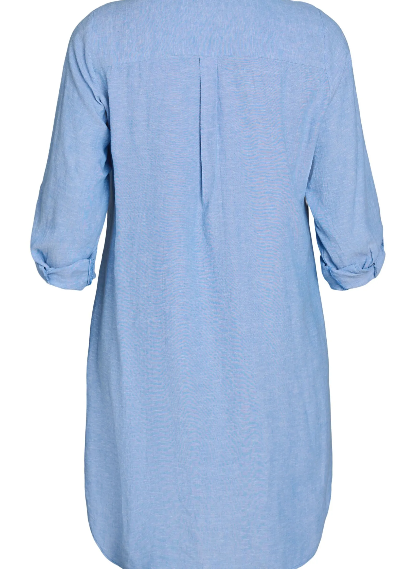 Lange Bluse aus Leinen und Viskose