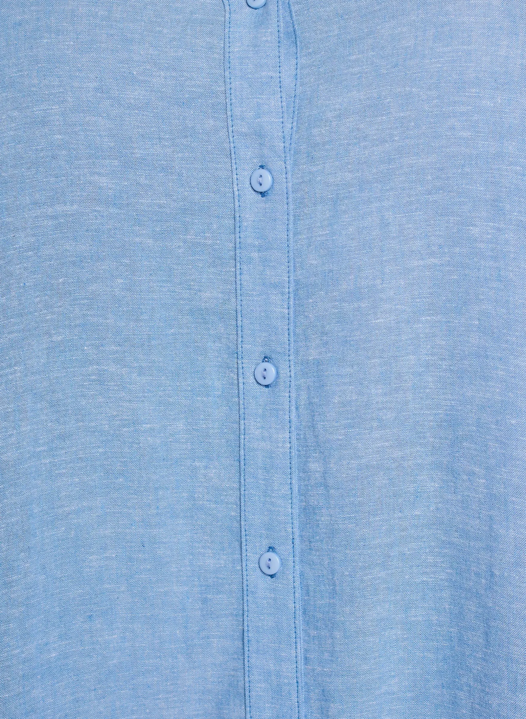 Lange Bluse aus Leinen und Viskose