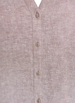 Lange Bluse aus Leinen und Viskose