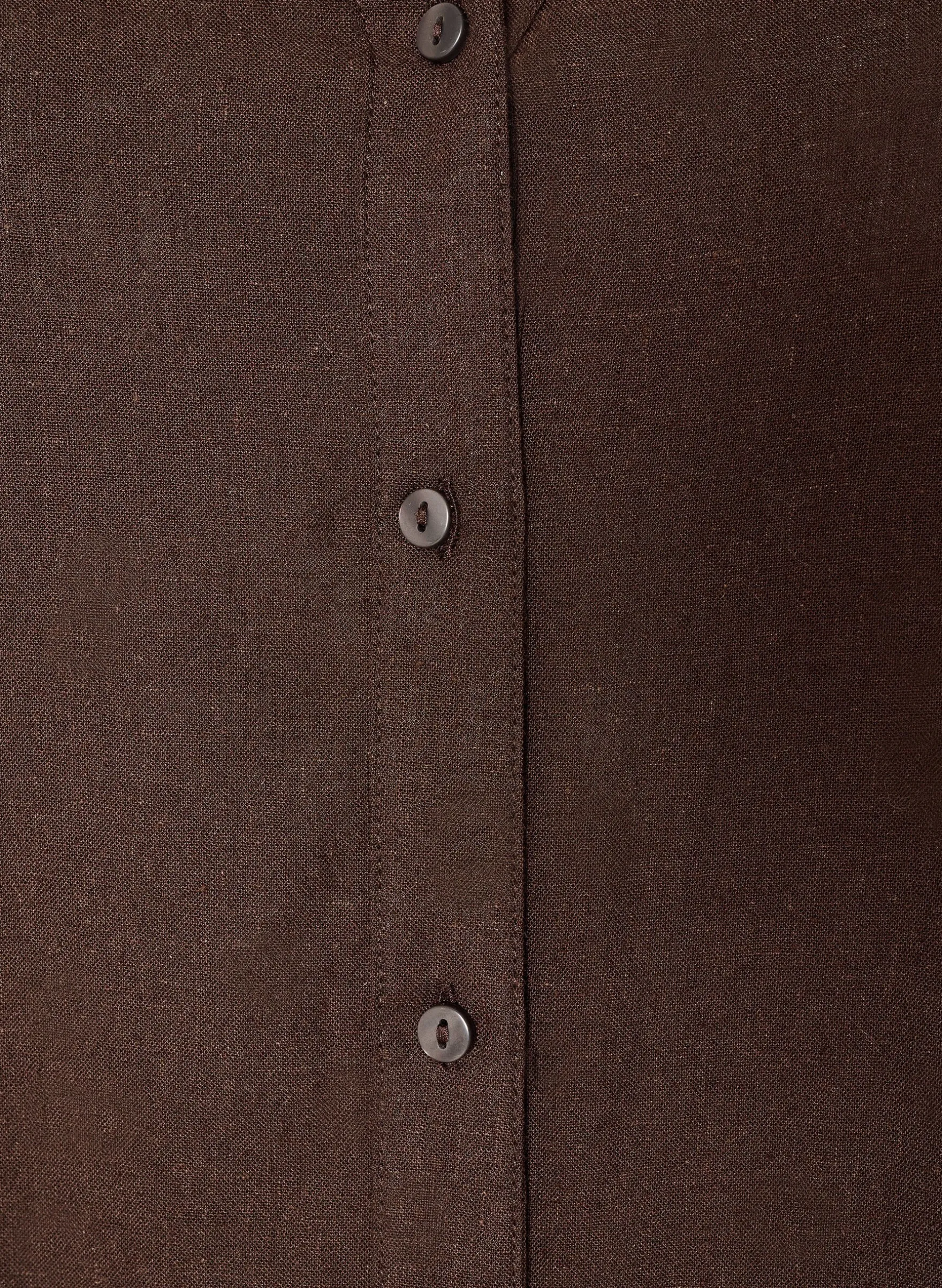 Lange Bluse aus Leinen und Viskose