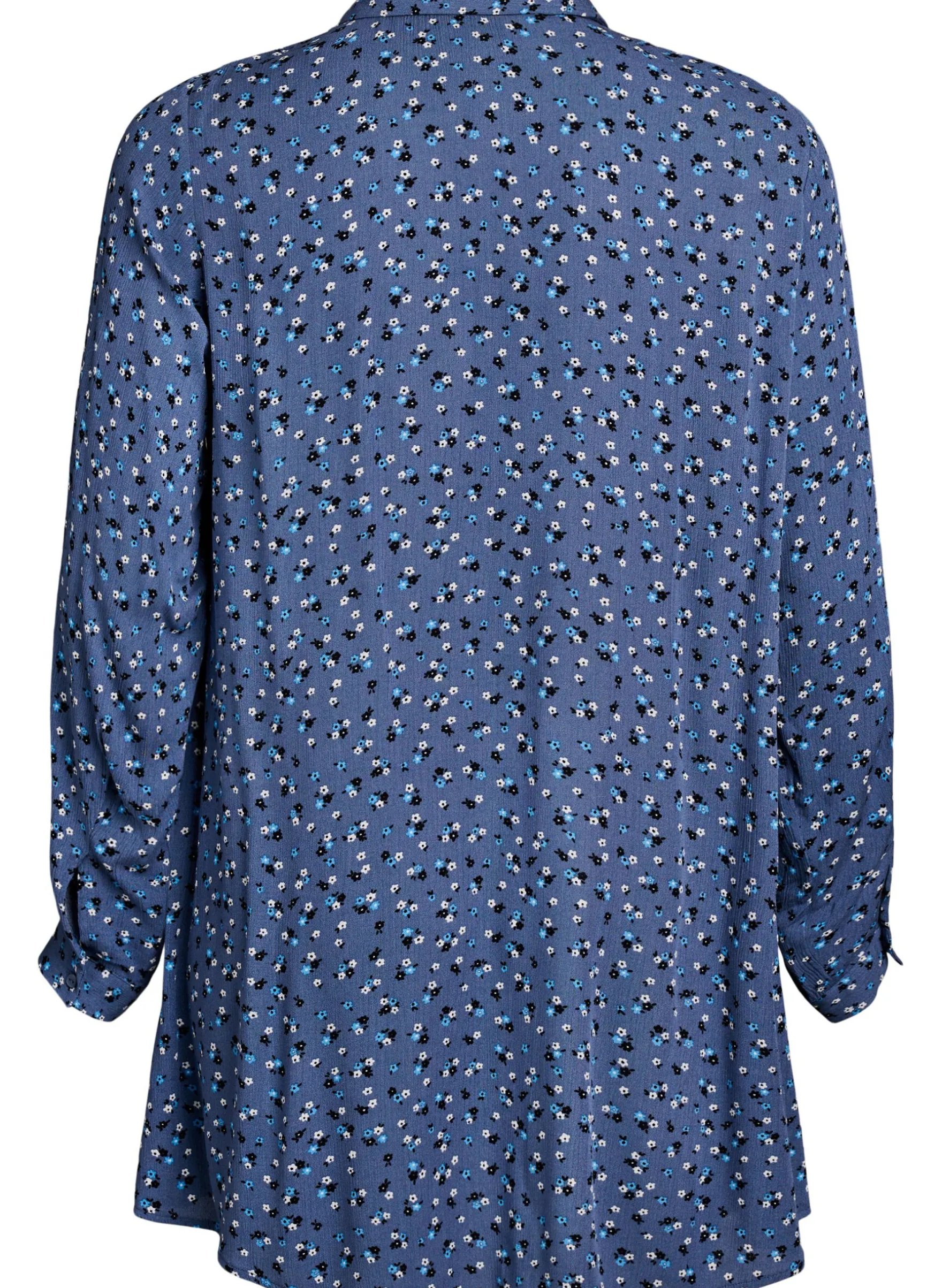 Lange Bluse mit geblümtem Print