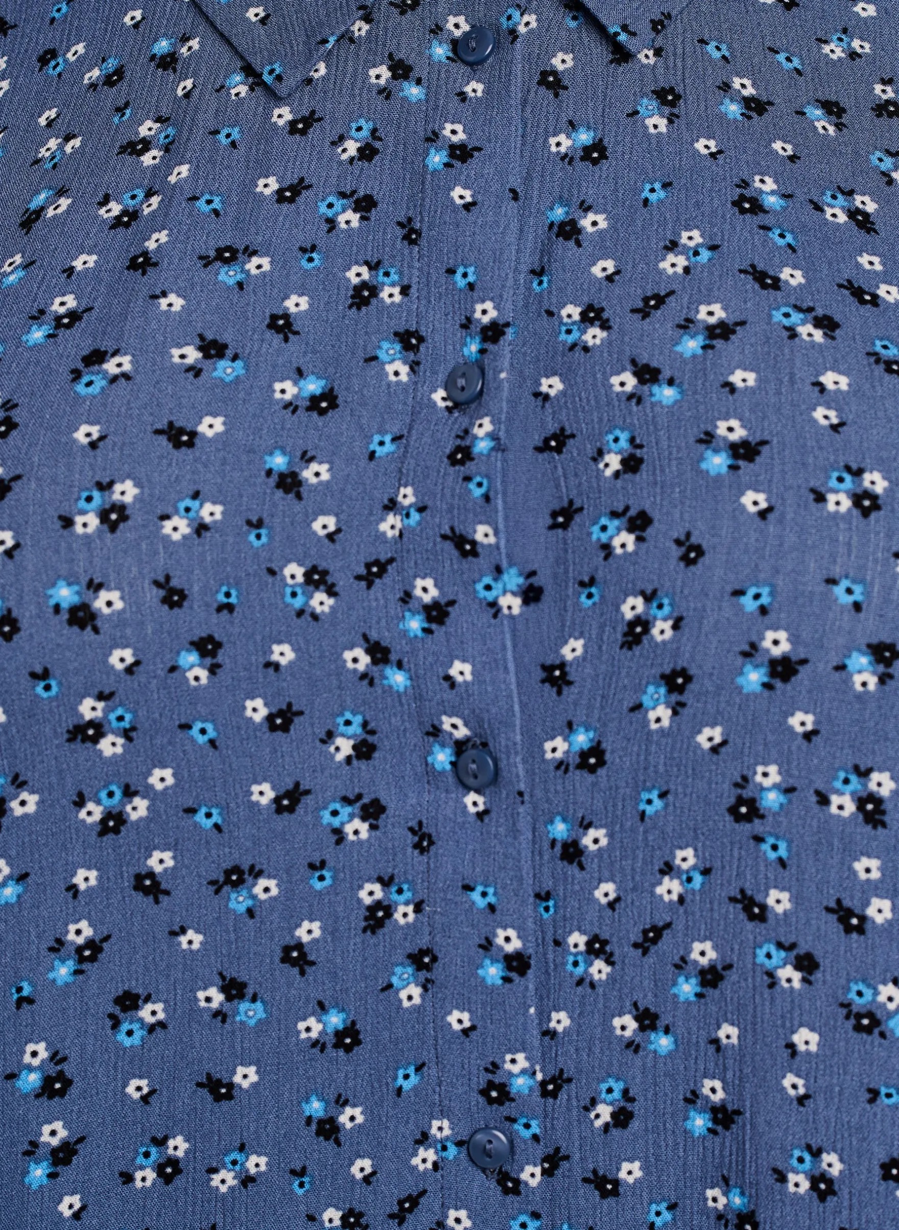 Lange Bluse mit geblümtem Print