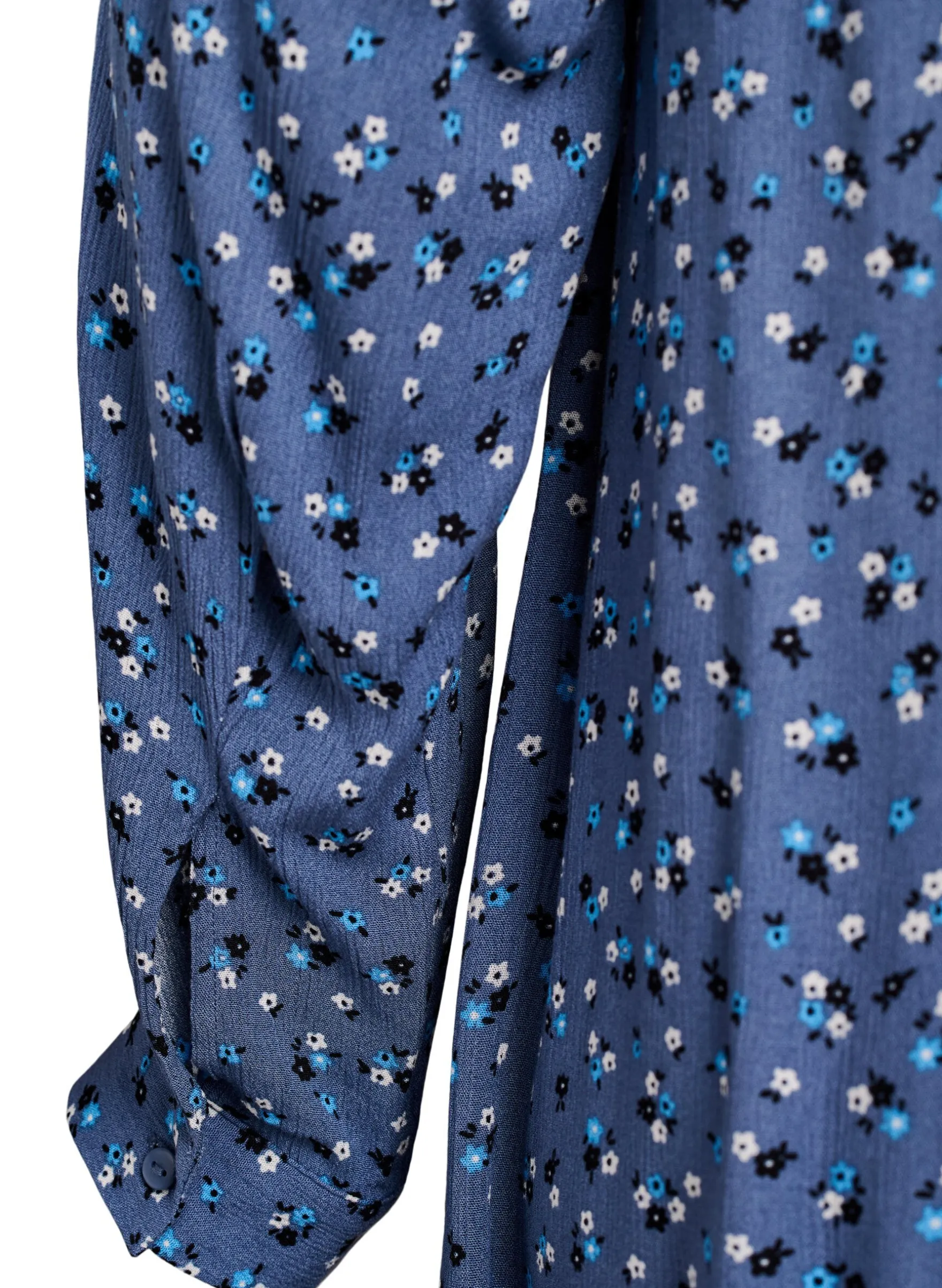Lange Bluse mit geblümtem Print