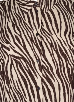 Lange Bluse mit Zebraprint