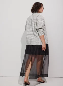 Langer Rock in Organza-Optik