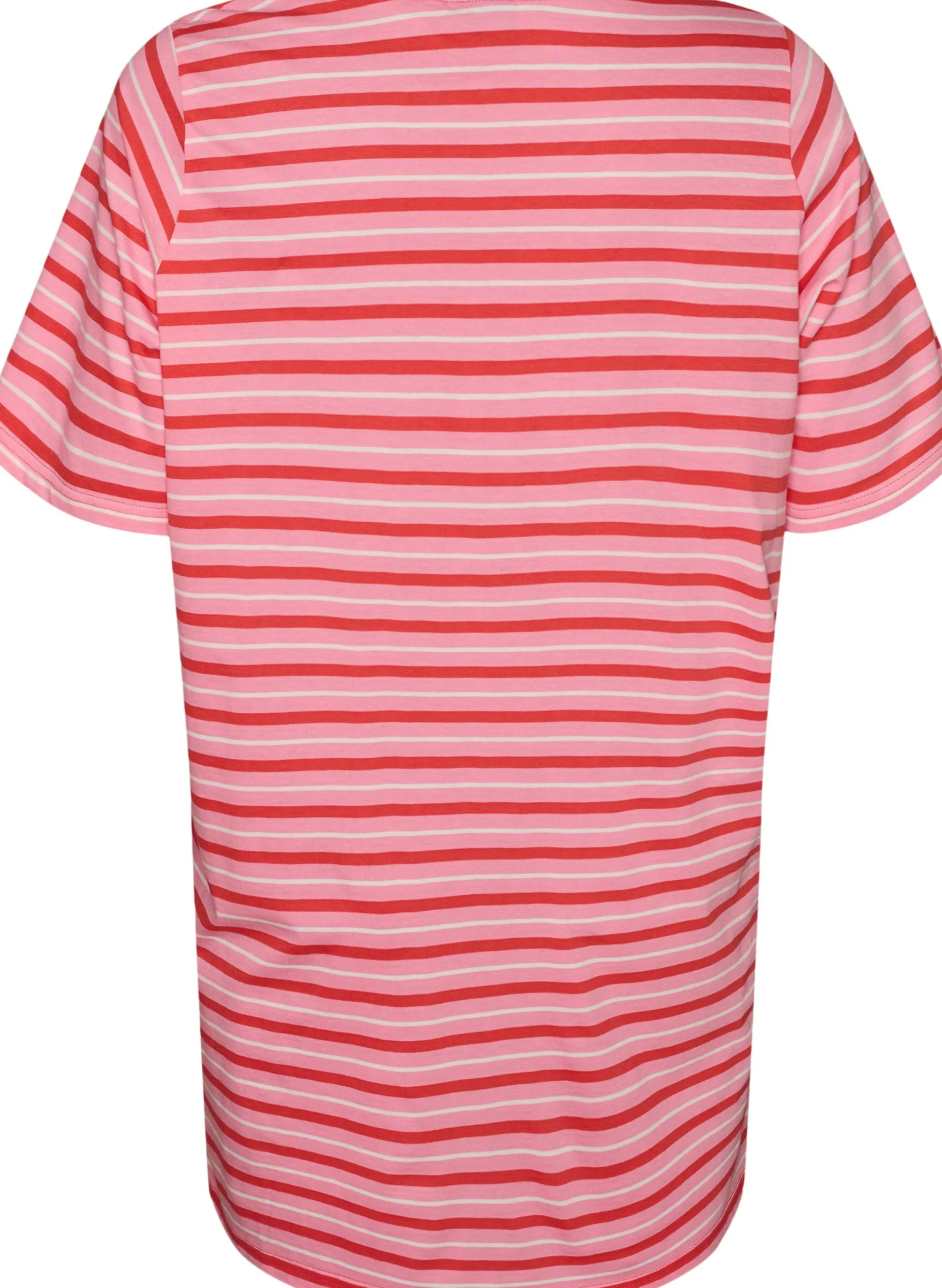 Langes oversized T-Shirt aus Bio-Baumwolle mit Streifen