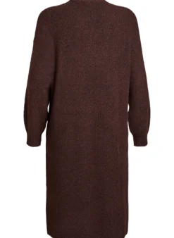 Langes Strickkleid mit hohem Kragen