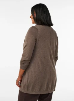 Lange Strickjacke aus einer Viskosemischung