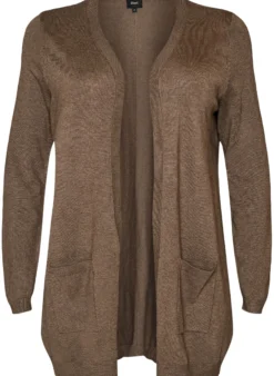 Lange Strickjacke aus einer Viskosemischung