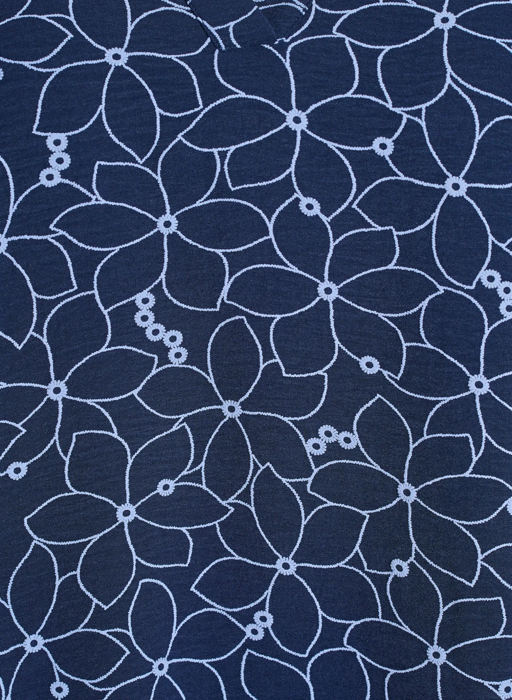 Langärmelige Bluse mit Blumenstickerei