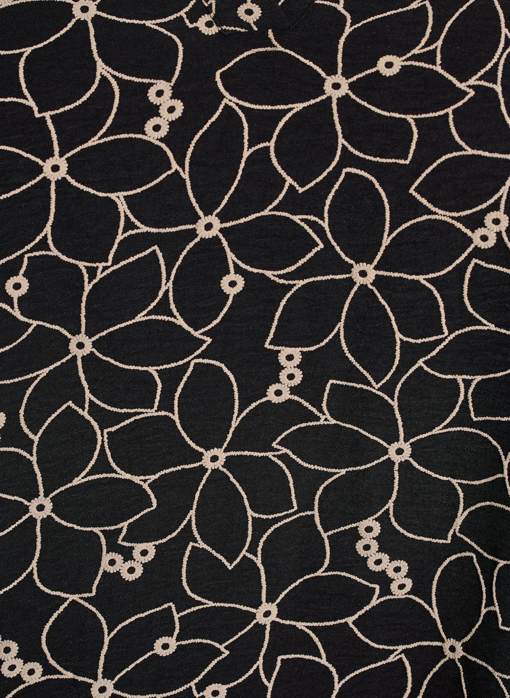 Langärmelige Bluse mit Blumenstickerei
