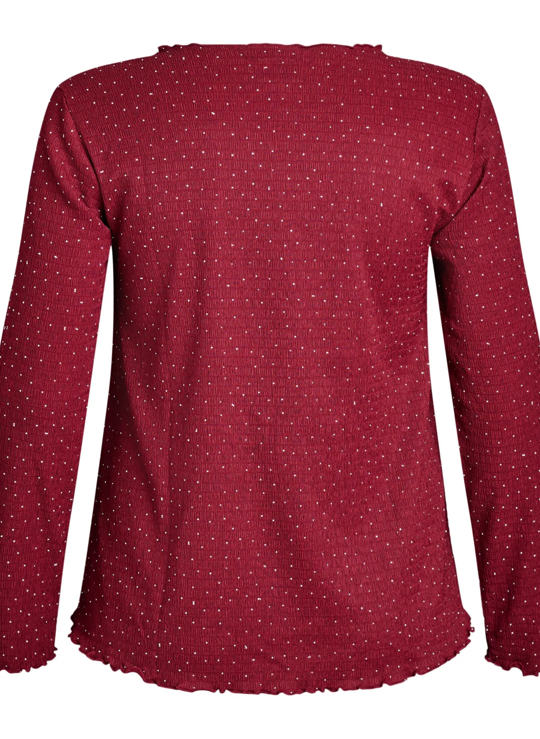Langärmelige Bluse mit Strasssteinen