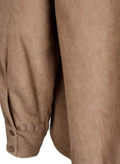 Langärmlige Bluse aus Cord