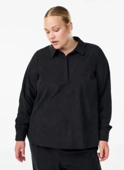 Langärmlige Bluse aus Cord