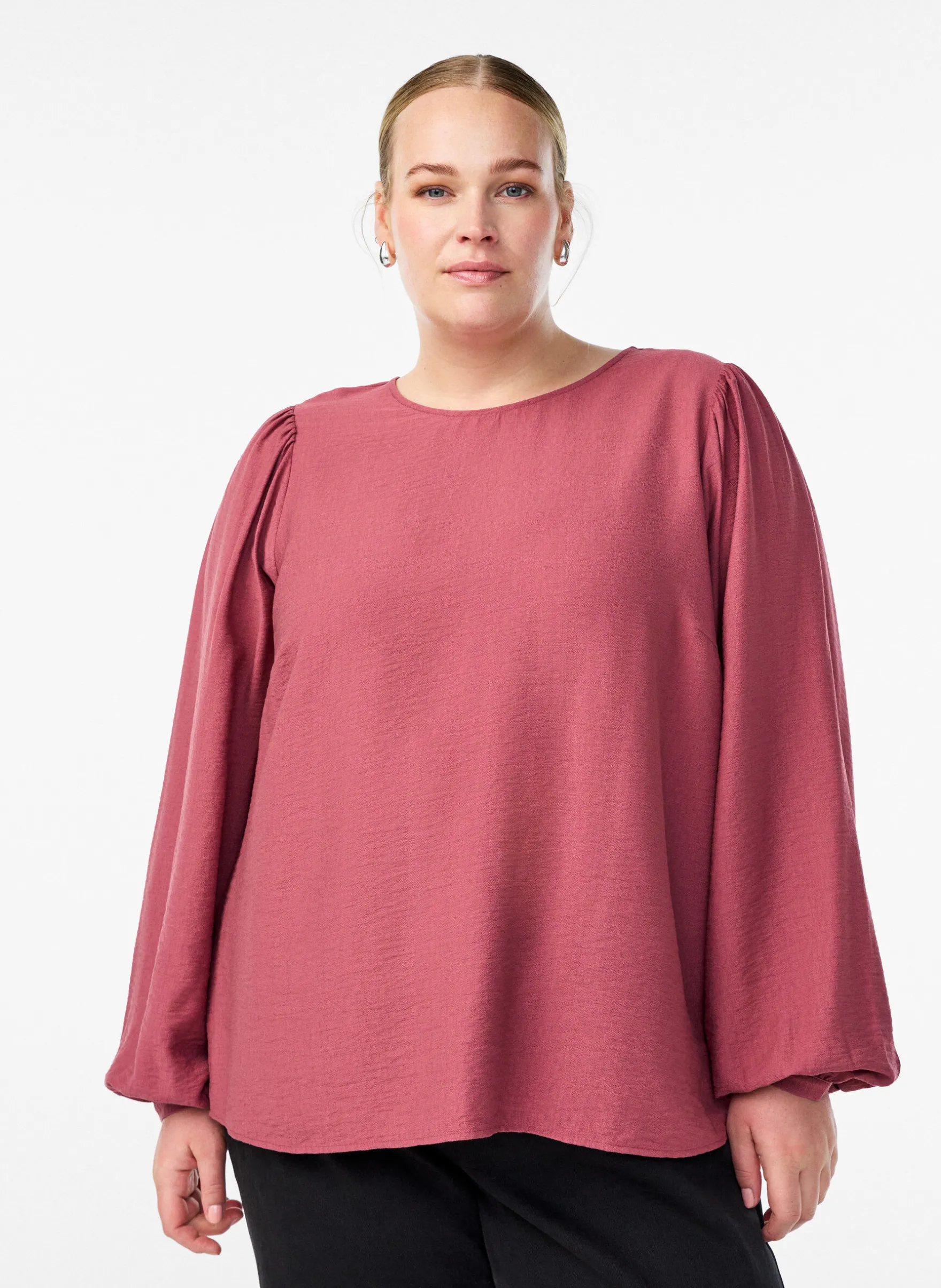 Langärmlige Bluse aus Viskose