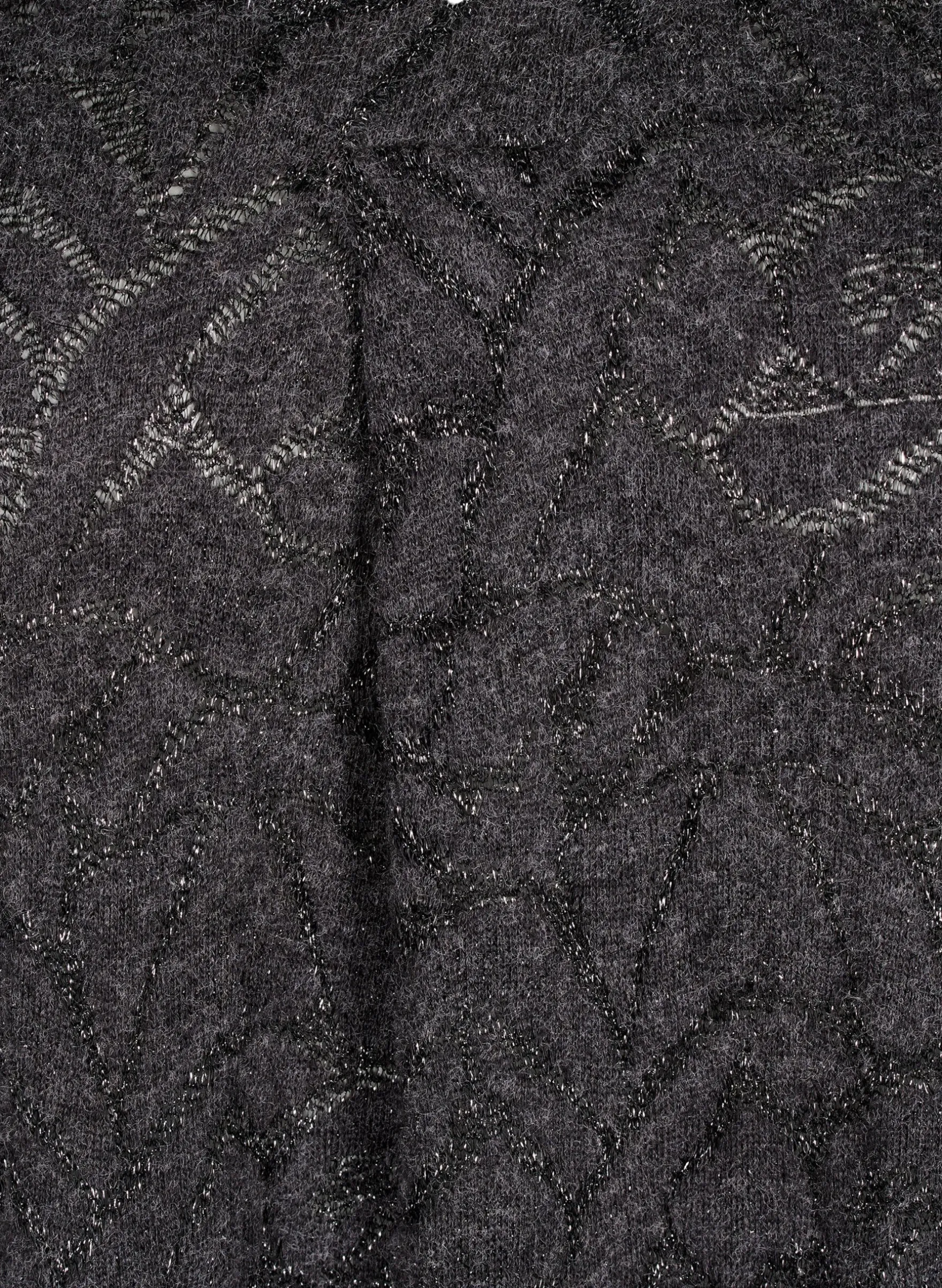 Langärmlige Bluse mit Glitzer und Muster