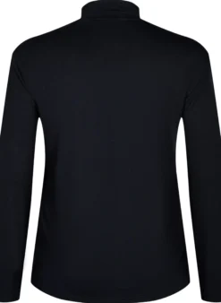 Langärmlige Bluse mit hohem Kragen