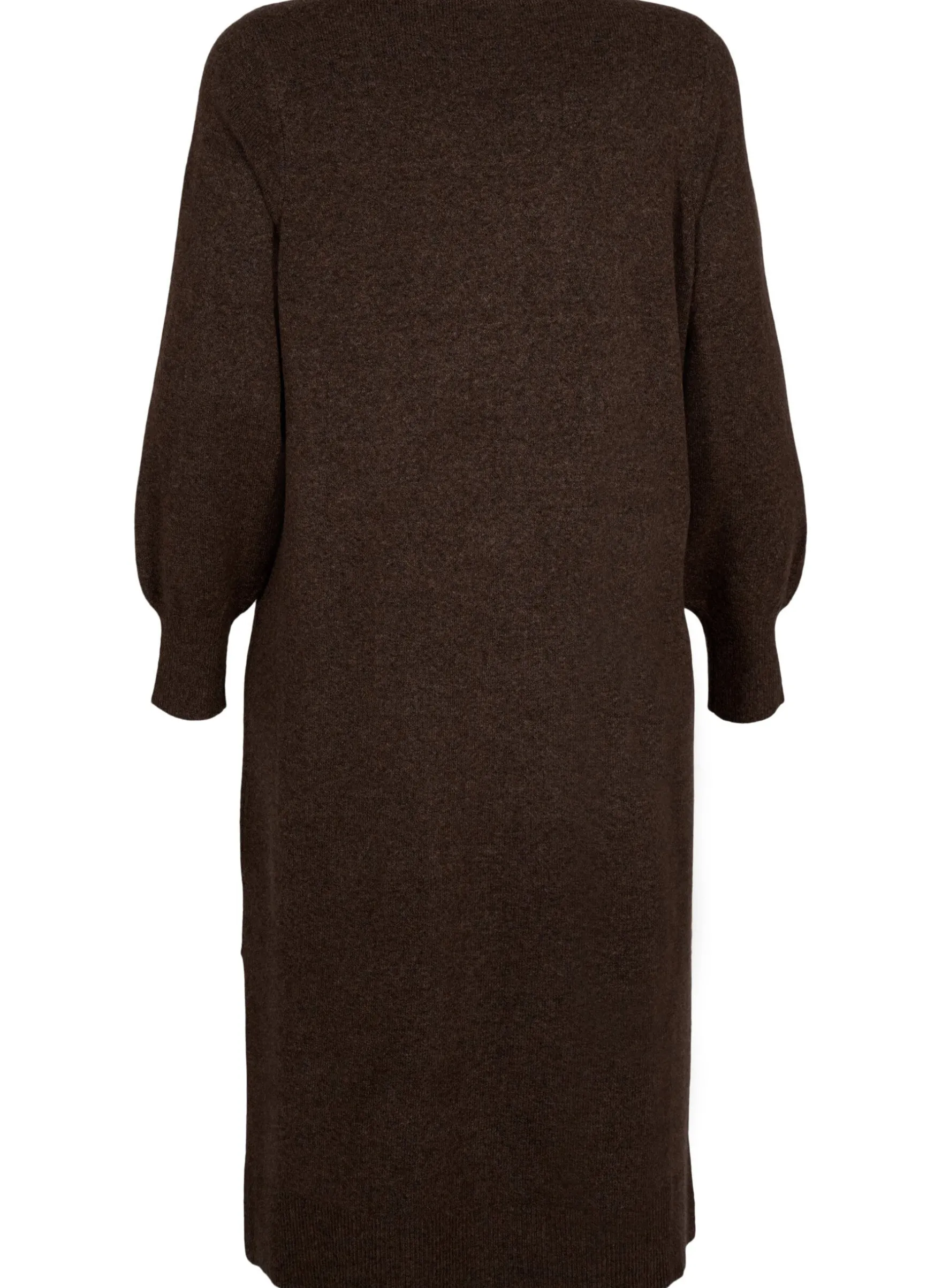Langärmliges Strickkleid mit V-Ausschnitt
