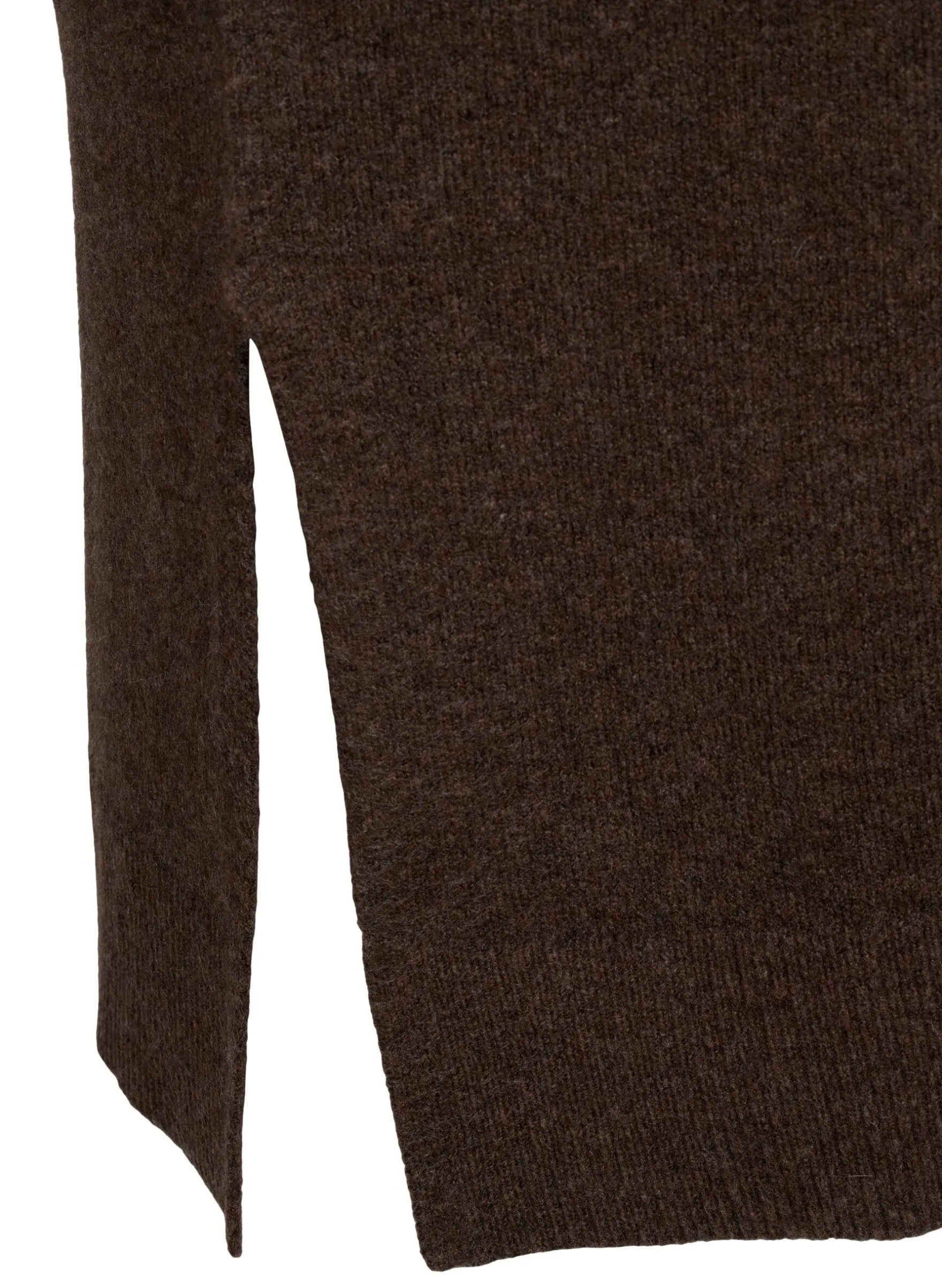 Langärmliges Strickkleid mit V-Ausschnitt