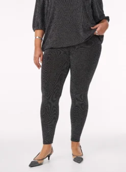 Leggings mit Glitzermuster