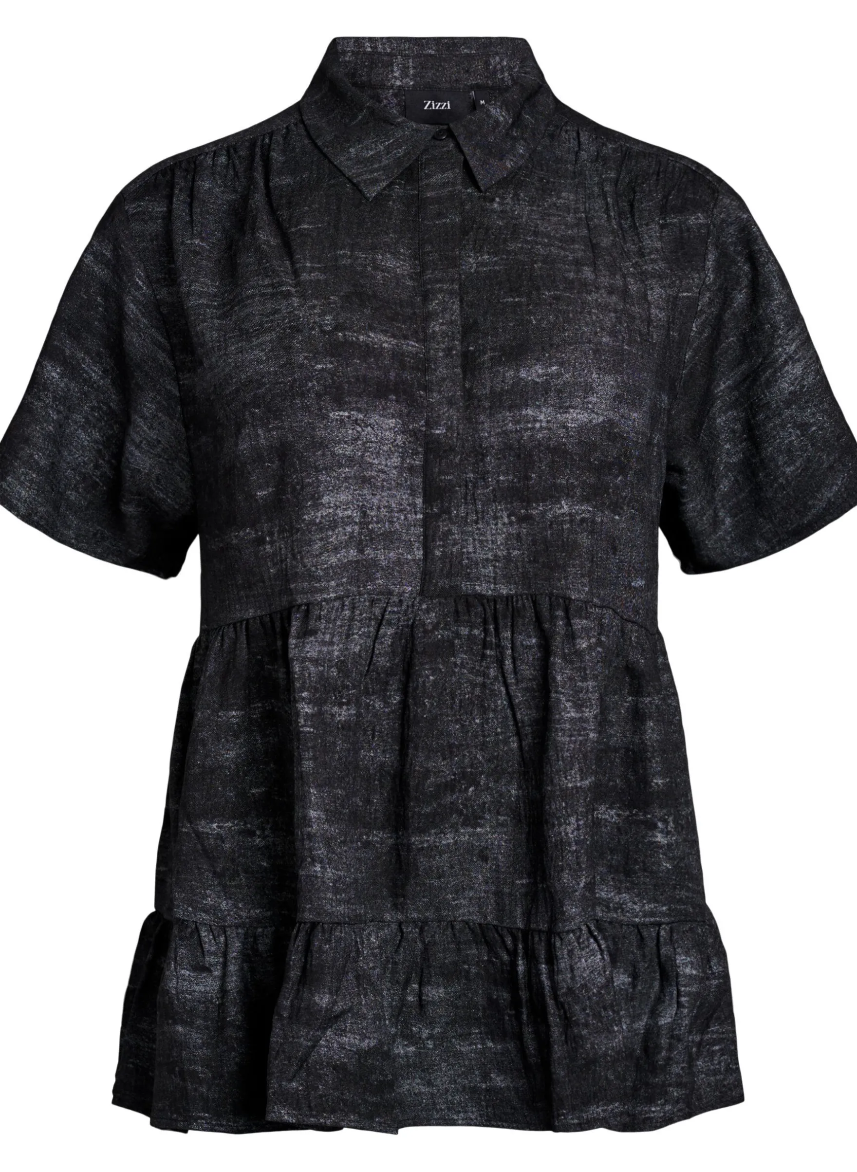 Lockere Bluse mit Kragen und Knöpfen