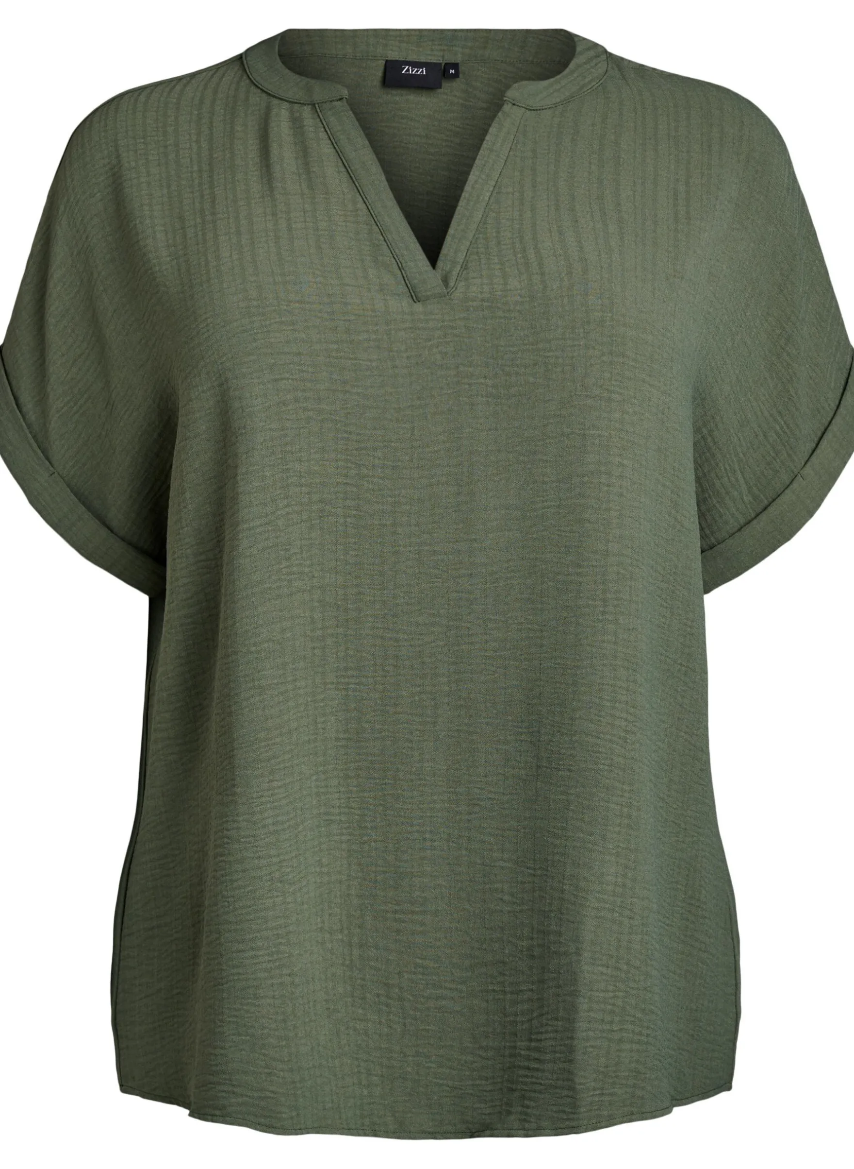 Lockere Bluse mit kurzen Ärmeln