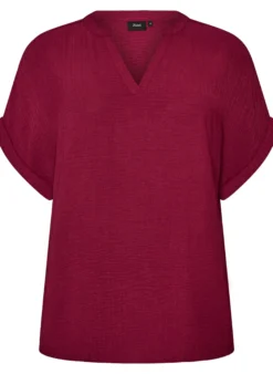 Lockere Bluse mit kurzen Ärmeln
