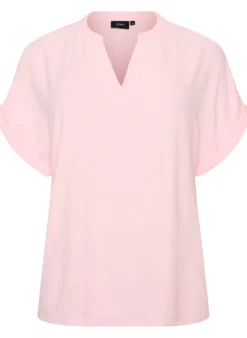 Lockere Bluse mit kurzen Ärmeln