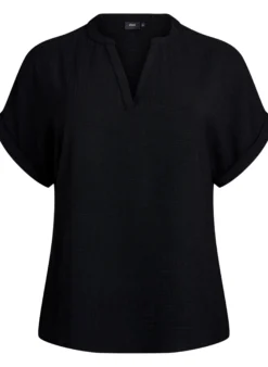 Lockere Bluse mit kurzen Ärmeln
