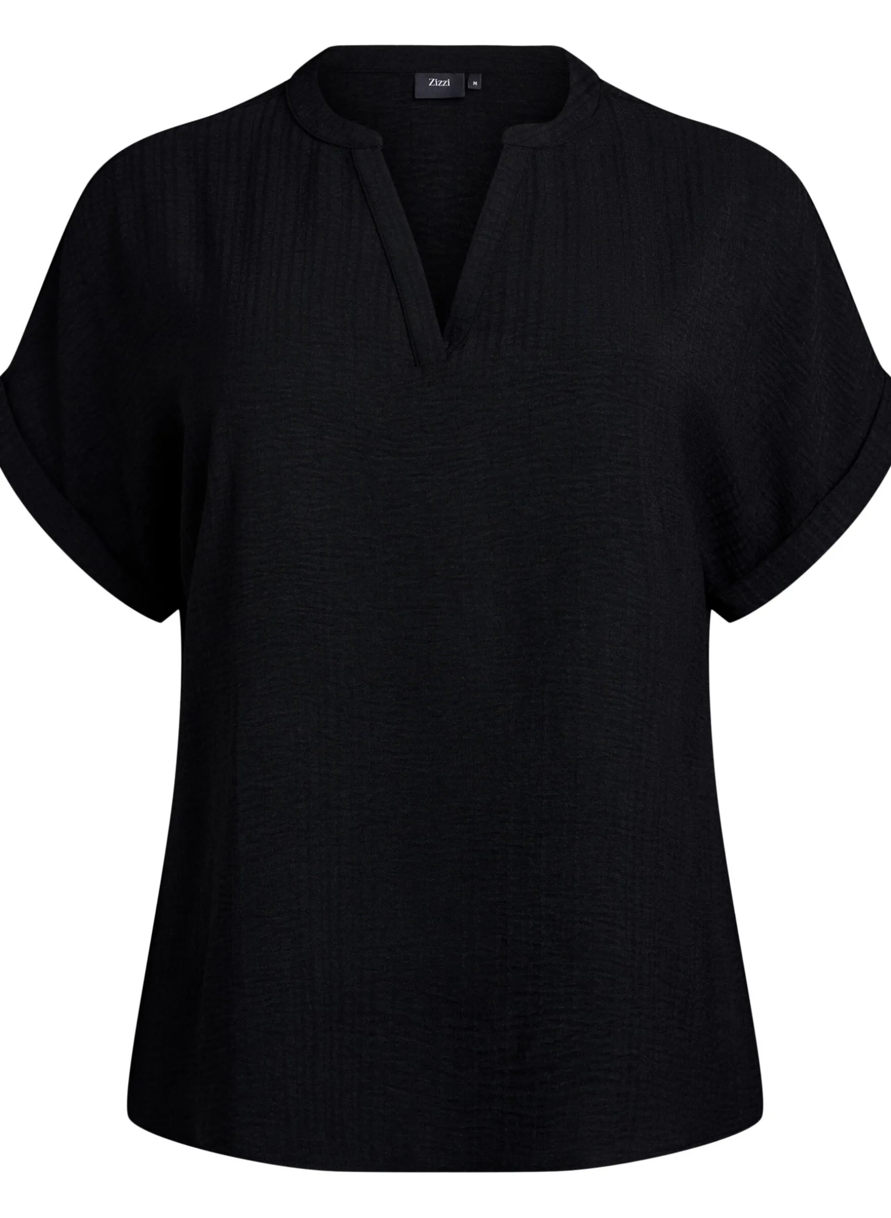 Lockere Bluse mit kurzen Ärmeln