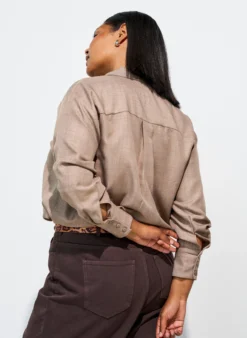 Lockere Bluse mit V-Ausschnitt