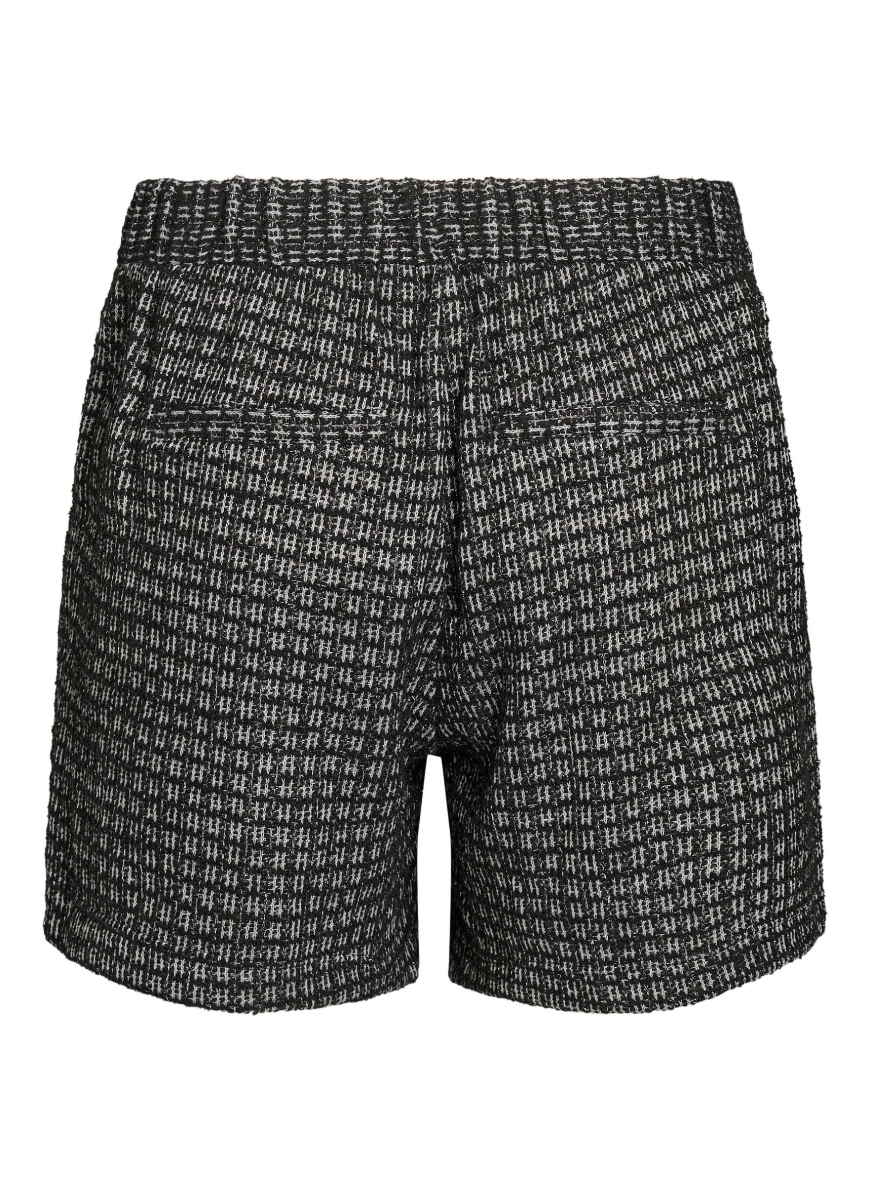 Lockere Bouclé-Shorts mit Taschen