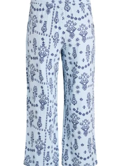 Lockere Hose aus Baumwollmusselin mit Punkten