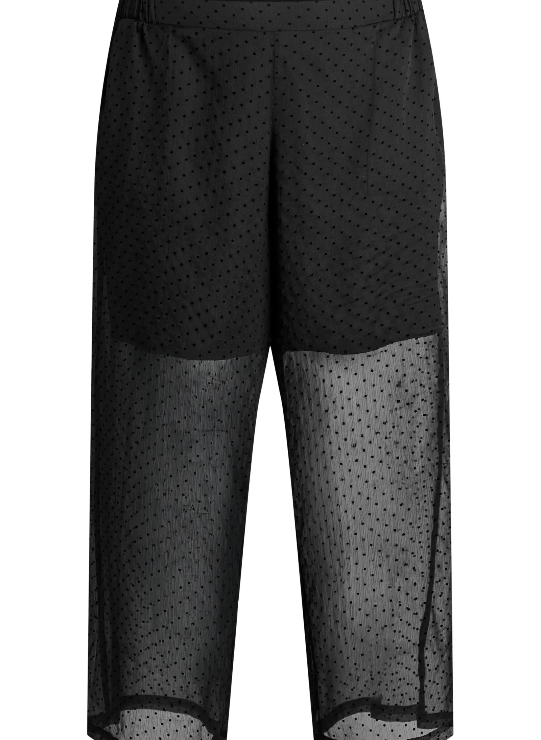 Lockere Hose aus Chiffon mit Punkten