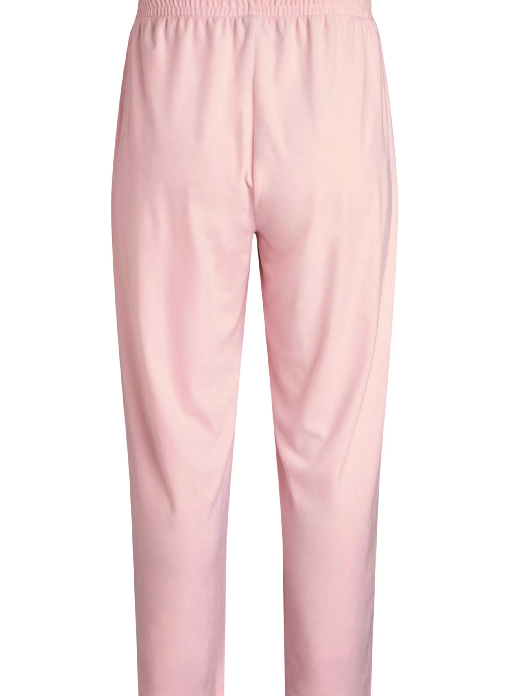 Lockere Hose aus Velours mit hoher Taille und Taschen