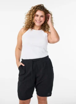 Lockere Shorts aus Baumwolle mit Taschen