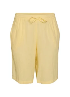 Lockere Shorts aus Baumwollmusselin mit hoher Taille