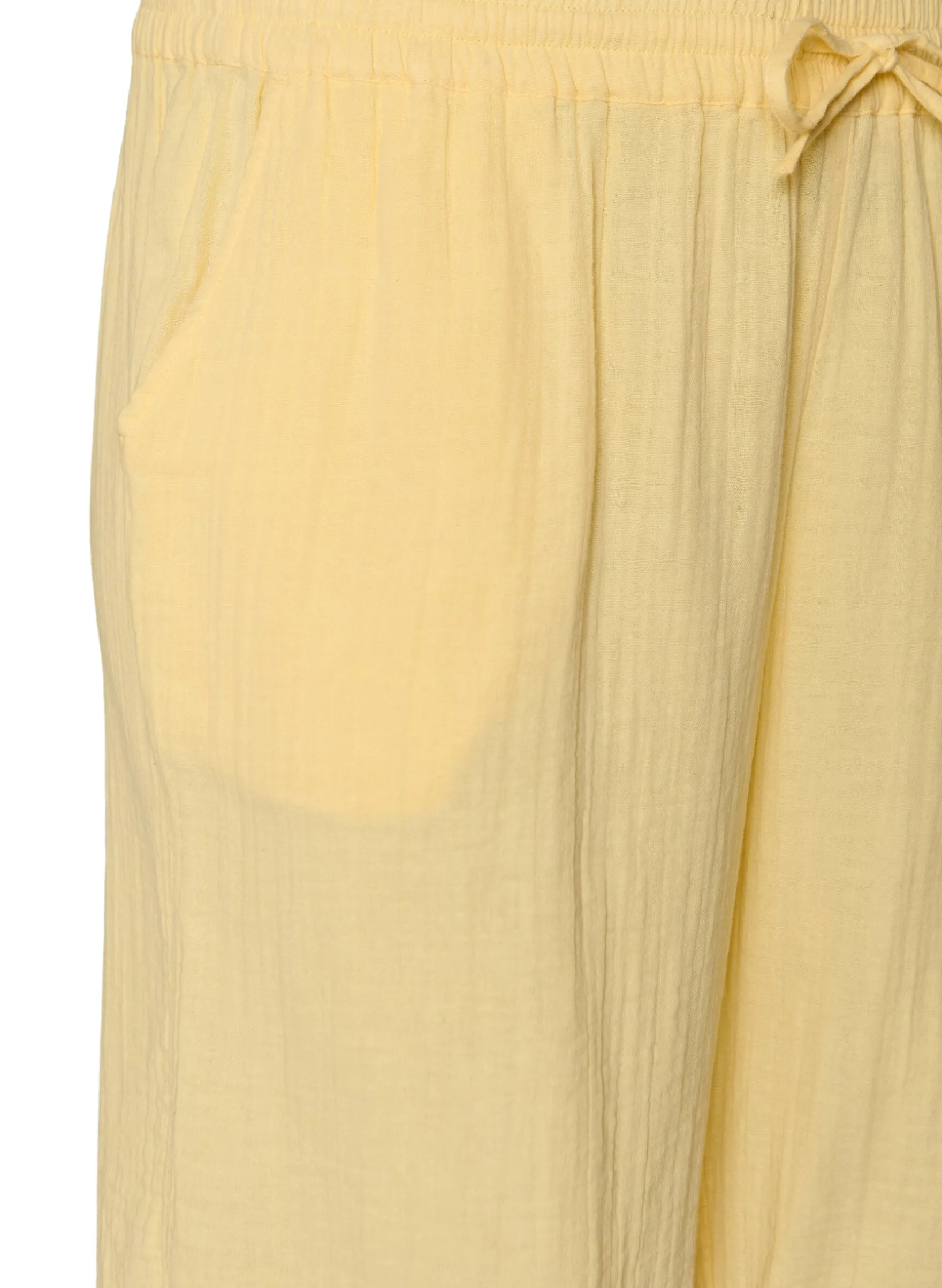 Lockere Shorts aus Baumwollmusselin mit hoher Taille