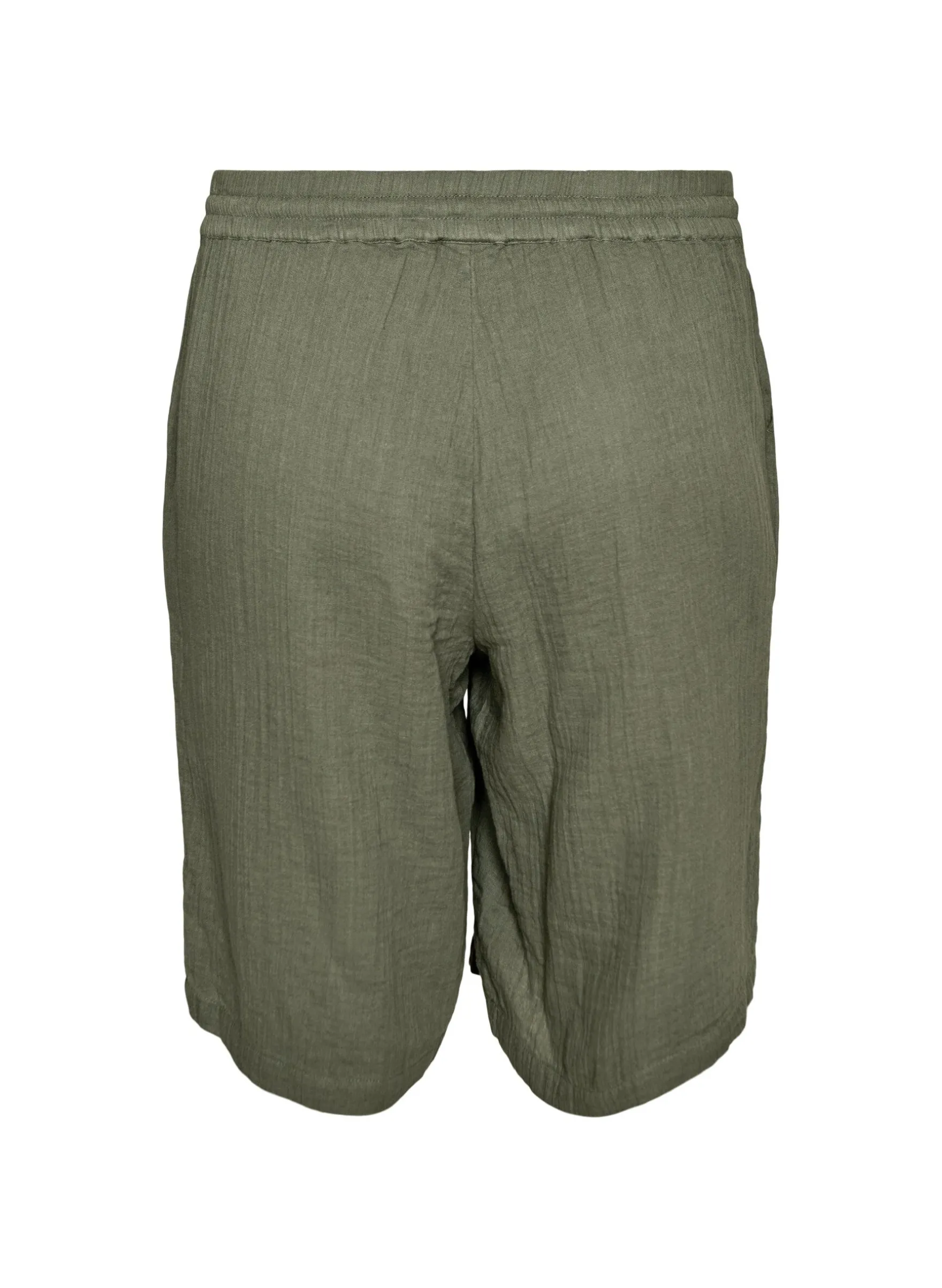 Lockere Shorts aus Baumwollmusselin mit hoher Taille