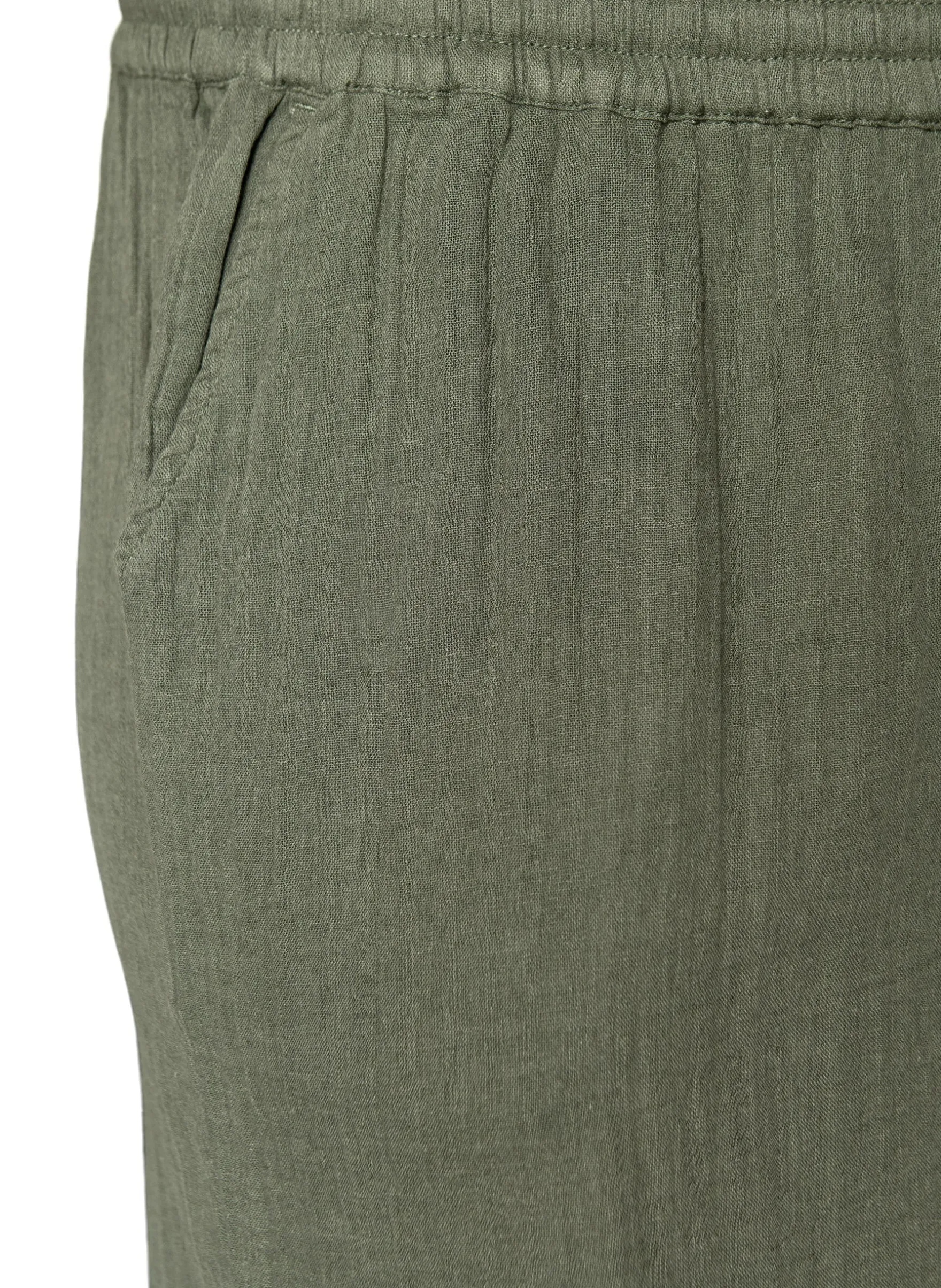 Lockere Shorts aus Baumwollmusselin mit hoher Taille