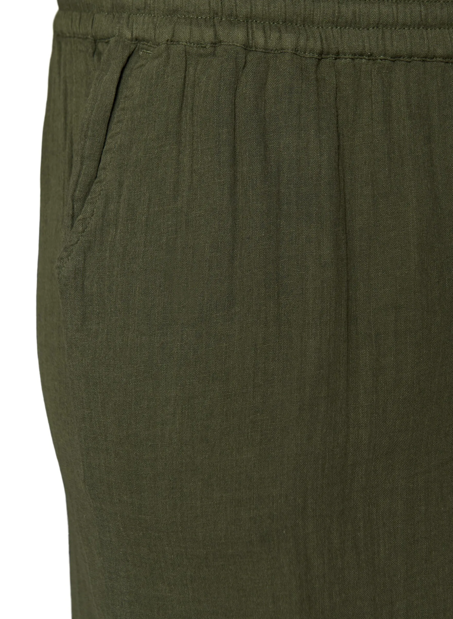 Lockere Shorts aus Baumwollmusselin mit hoher Taille